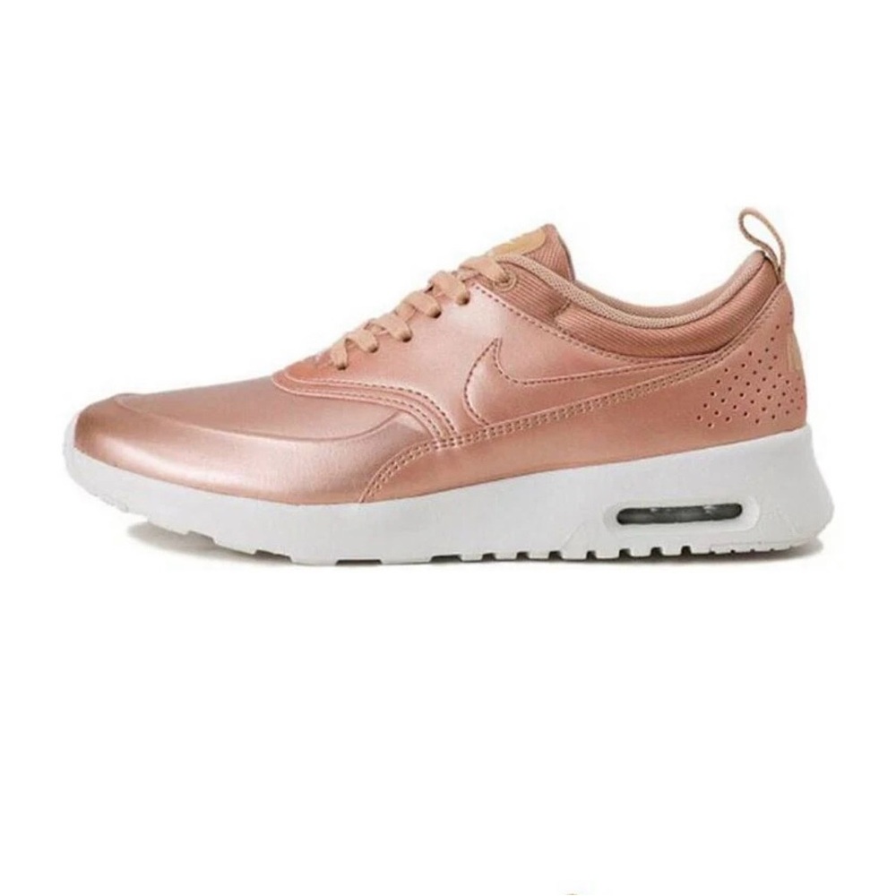 NIKE Air Max Thea Se Metallic In Rose Gold Leather In Pink